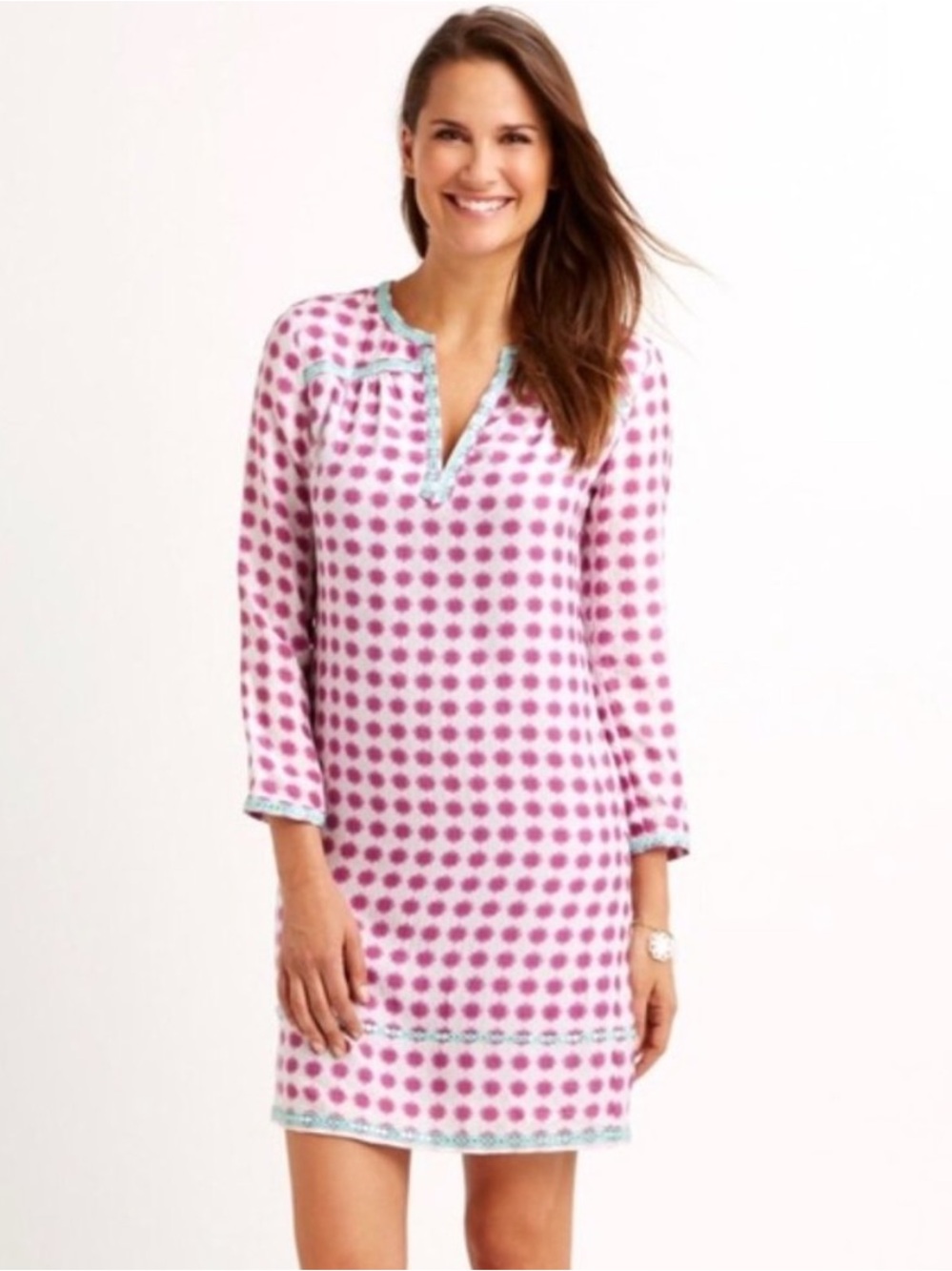 Vineyard Vines Pink Silk Mini Dress